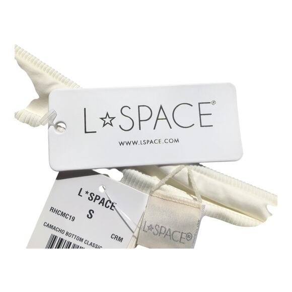 LSpace Camacho Classic Ribbed Bikini Bottom Cream Women's Size Small NWT - Picture 8 of 11